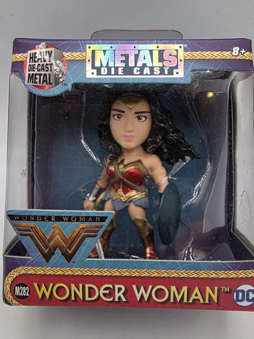 Metals Die Cast Wonder Woman Figure - Red, Blue, Gold 2.5 Inch.